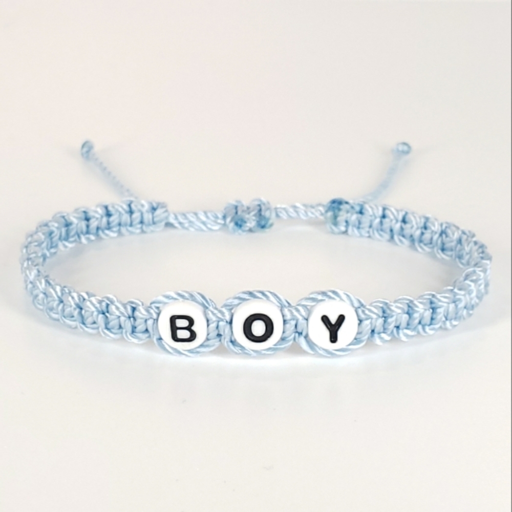 Baby Shower gift, Its A Boy bracelet, baby shower favors, handmade party gifts